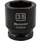 Dynamic 3/4" Drive Standard Socket, Black Phosphate, Tools 3/4" Drive 6 Point Metric, 35mm Standard Length D020035 - alternate 1